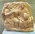 Sculpture of Cupid and Psyche, found in excavations on the Old Cinema Grand Electric site in Hungate, Lincoln in 1985.