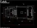 Plan of Monte Alban's System IV structure, cut from a 3D laser scan image.