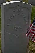 Union soldier Peter D. Spain, Union Grounds.