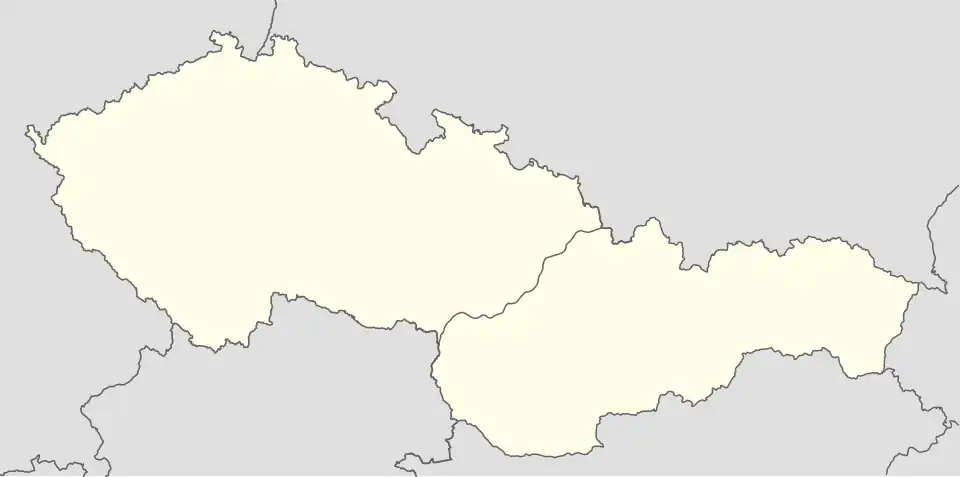 1991–92 Czechoslovak First League is located in Czechoslovakia