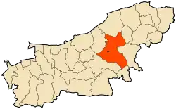 Location of Bordj Menaïel in the Boumerdès Province
