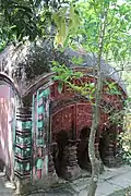 Hamirbati: Damodar temple built in 1704 (in picture), with terracotta façade.