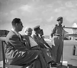 Opening ceremony of the then new 117 Squa­dron on 17 June 1953 at Ramat David Airbase