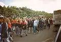 Players moving into the grounds