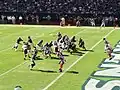 Texans QB David Carr hands off to Samkon Gado.