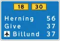 H41: Distance sign