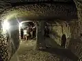 Chamber in the underground town of Derinkuyu, Cappadocia, Turkey