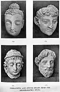 Stucco heads.