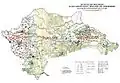 German map of Southern Transylvania, showing the ethnic German population