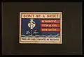 Charlotte Angus, Don't Be A Drip!, silkscreen, c. 1942, LOC