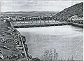 The reservoir nearing its completion