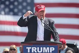 Donald Trump with a MAGA hat