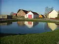 Volunatary fire brigade and fire pond Golchen