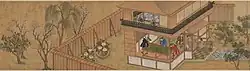 Dutch mansions in Dejima, Nagasaki (Nagasaki Dejima Rankan no zu). Handscroll from the 18th century