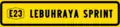 Yellow with black letters signs for expressway names of opened toll systems