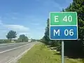M06/E40 road shield near Brody