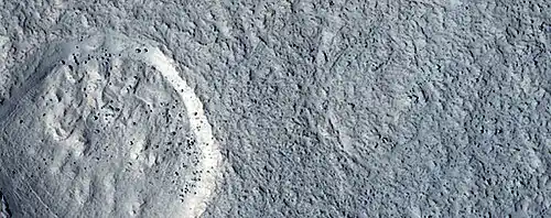 Boulders, as seen by HiRISE under HiWish program Location is Ismenius Lacus quadrangle.