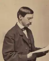 wearing a suit