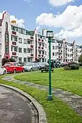 Ealing Village Lamp Post with block 3 & 4 behind
