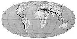1906 map of earthquake regions