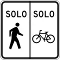 R3-12d Segregated pedestrian and cycle path