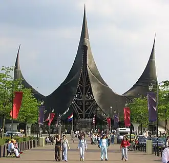 The House of the Five Senses the largest thatch roof in the world in Kaatsheuvel, Netherlands