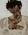 Self-portrait with lowered head, 1912 Leopold Museum, Vienna