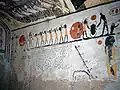 Right wall of the burial chamber