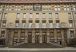 Entrance to the German National Library in Leipzig