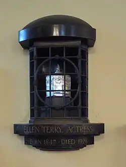 The ashes of Dame Ellen Terry