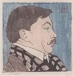 Gravure sur bois de fil en couleur, 18,2 x 18,5 cm, 1903