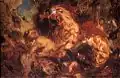 Sketch for a lion hunt, 1854