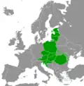 Central Europe, as defined by Georges Castellan (1994)