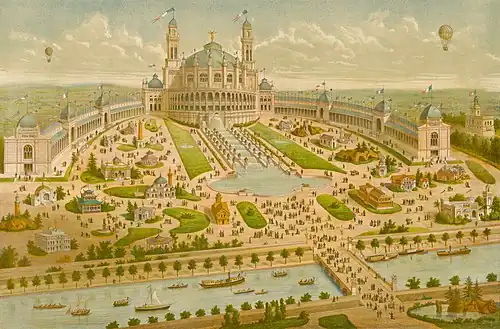 Bird's eye view of the Palais du Trocadéro