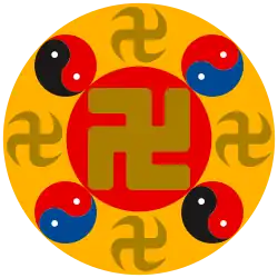 The symbol of the Falun Gong movement