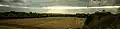 Panoramic view of farmland at Stapleton. The North York Moors can be seen in the distance.