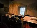 The French Basque-era salon inside the adobe.