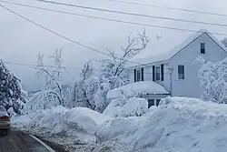 Snowfall in Dutchess County, New York on February 26, 2010