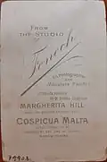 19th-century Fenech photography studio ad in Cospicua