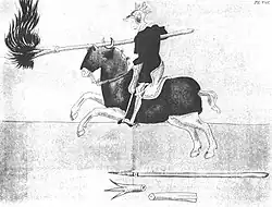 French knight wielding a fire lance