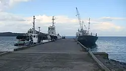 Tugboats and small vessels in the Fish Port Complex