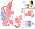 Largest party within each polling area.