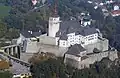 Aerial photograph of the castle