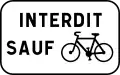 Except for bicycles