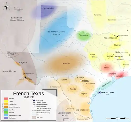Image 11French Texas in 1685 consisted of Fort St. Louis on Matagorda Bay. (from History of Texas)