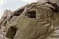 Rooms built into the sandstone-rocks