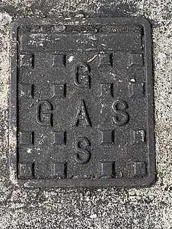 Image 131Manhole for domestic gas supply, London, UK (from Natural gas)