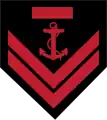 Sleeve rank insignia of a leading seaman (diopos) of the Hellenic Navy (male)