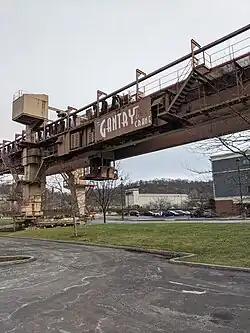 Gantry crane at the site of the Homestead Steel Works in Pennsylvania, U.S.