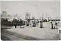 The Garden Palace in ruins after the fire, Macquarie Street entrance, 1882